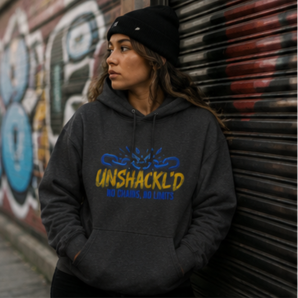 Unshackl'd Hoodie — "No Chains, No Limits" Hoodie