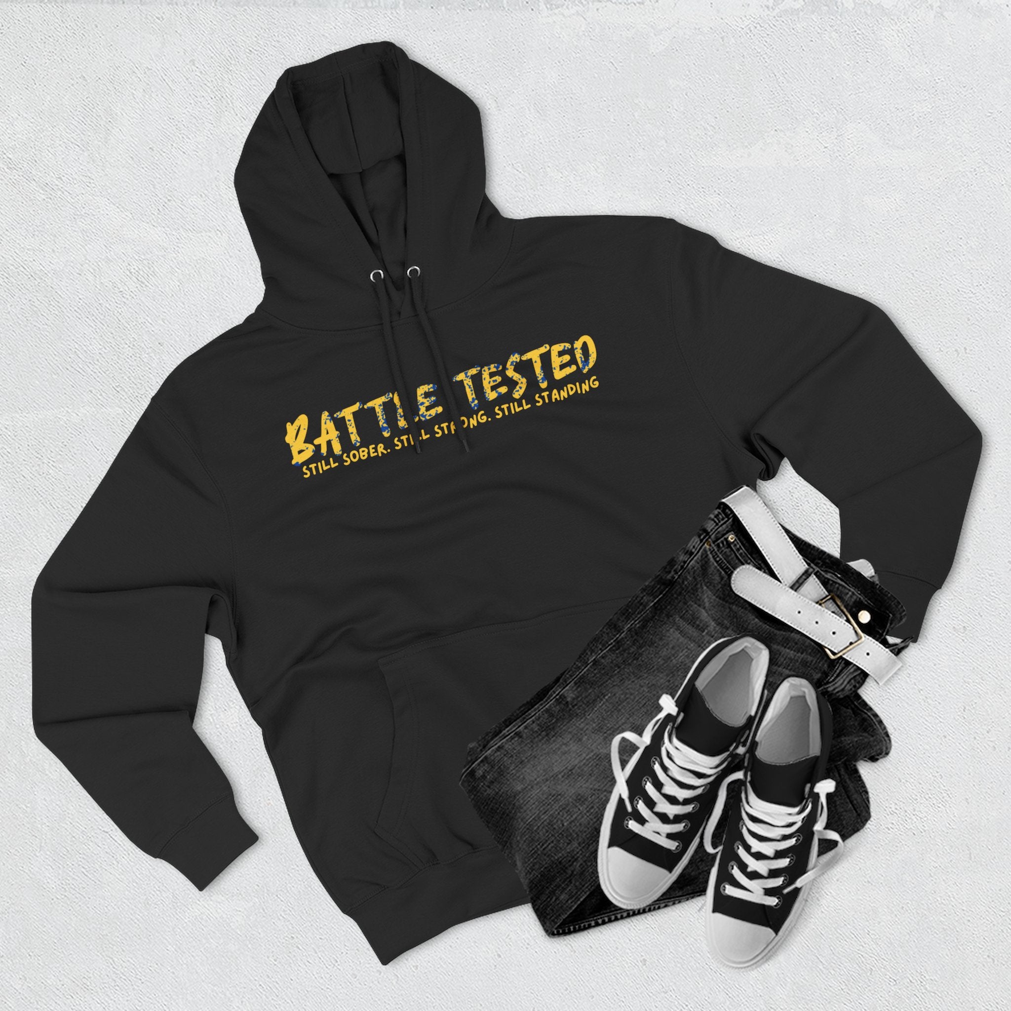 BATTLE TESTED Three-Panel Fleece Hoodie