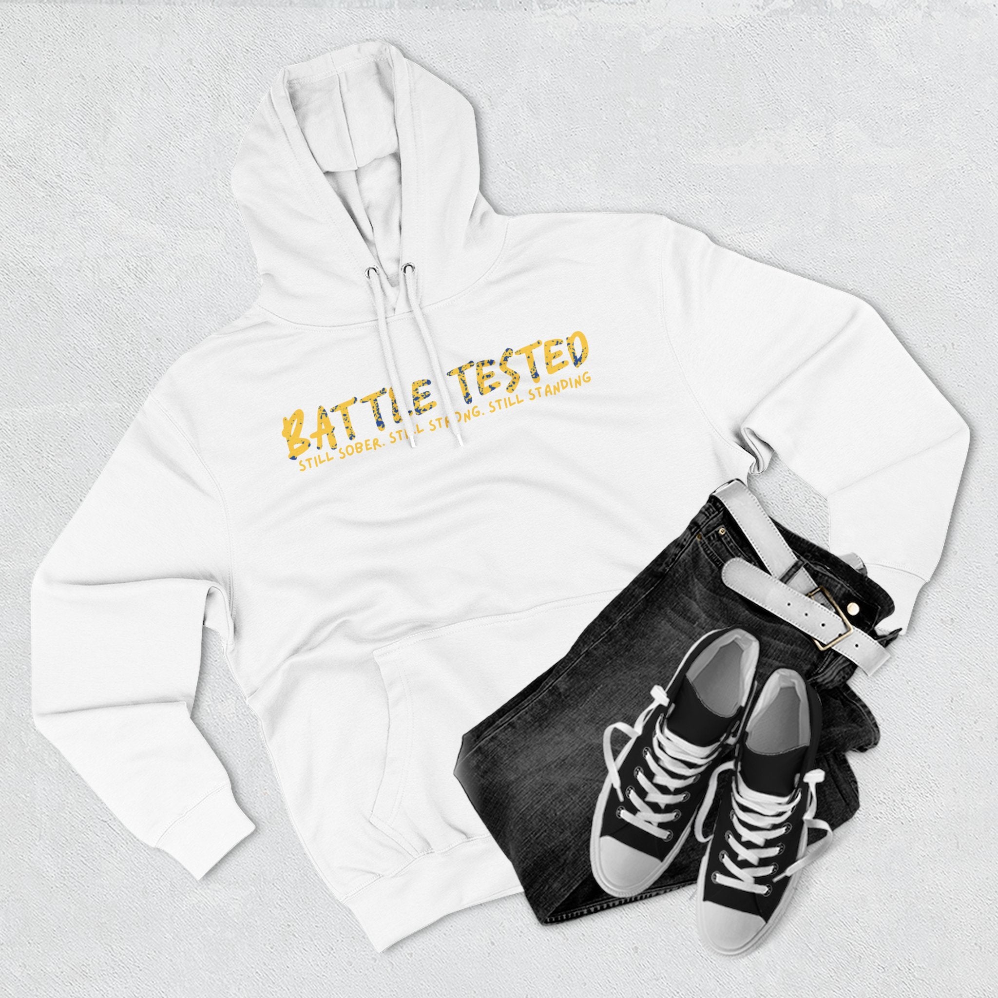 BATTLE TESTED Three-Panel Fleece Hoodie