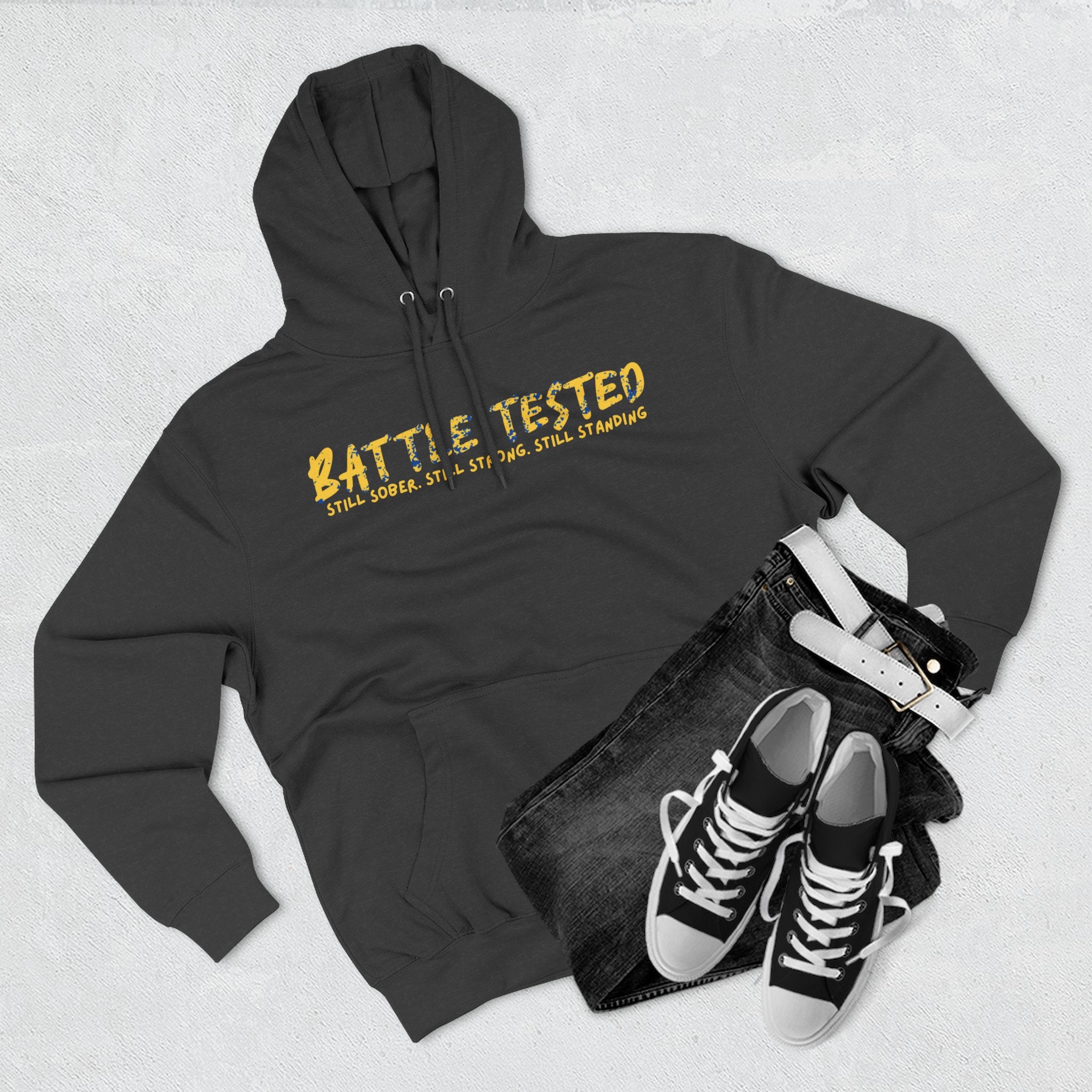 BATTLE TESTED Three-Panel Fleece Hoodie